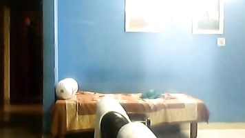 This bhabhi exposed by her dewar secretly record her shower video sitting in a wash basin cabinet