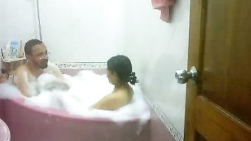 Mumbai college babe taking off her top to expose mouth watering big tits then sucking lovers cock