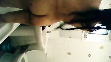 Spectacled Indian babe clean shaven pussy fingered by her naughty boyfriend who inserts his h