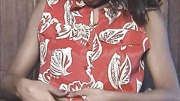 Desi young girl Sabina pressing her boobs and finguringin her pussy.