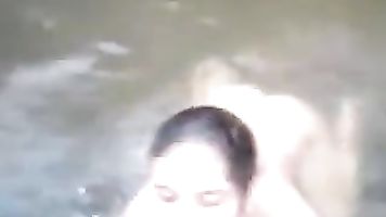 Public Full Nude River Bath.