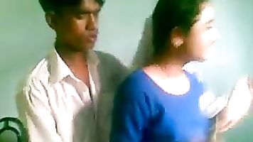 Indian college couple kiss suck and fuck inside class