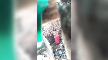 Caught my neighbour bhabhi bathing