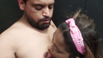 Desi Perfect Body Housewife Gets A Satisfying But Hardcore Boobs Sucking From Thirsty Husband