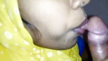 DESI MUSLIM GIRL IN HIJAB DEEPTHROAT ORAL AND DRINKING LOT OF MY CUM