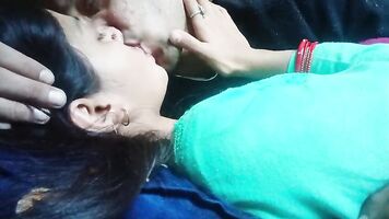 Horny gf kissing so lovely with boyfriend and sucking boobs