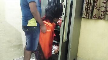 Huge butt Desi maid in saree fucked hard by malik