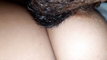 Amateur and boyfriend very sexy sex at home with full close -up cunt shorts