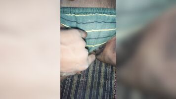 My milf put her finger in her vagina and released the water