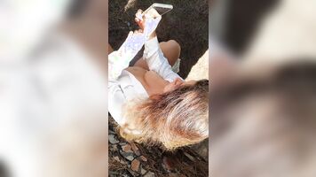 Stranger Filmed and Fucked Naked ExpressiaGirl on the Beach while She was Talking with her Boyfriend on the Phone
