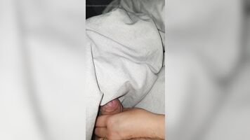 Step mature under blanket touching and hand-job step son cock