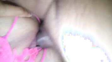 cheating housewife waking of the bbc with a nice oral and butt rimming him to be fucked through the crotchless thong