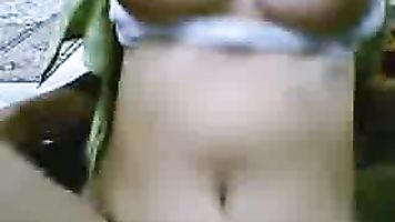 Sexy Housewife Bobby showing her boobs and pressing her boobs on cam.