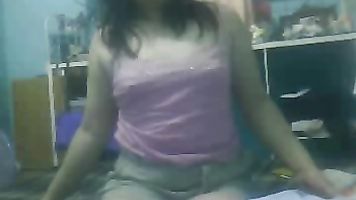 Gena aunty from Manipur, India having fun time on webcam with chatters sitting naked.