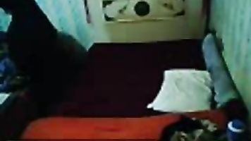 Hafiz mamu fucking his wife in bedroom caught on hidden cam fixed by their servant.