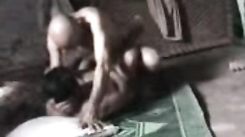 Old mature men fucking his wife on floor later joined by wifes sister for anal sex.