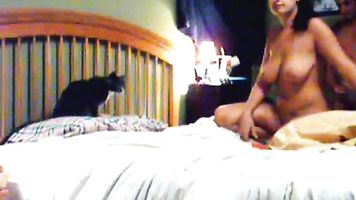 London based indian couple in their bedroom recording their own sexual fun, later leaked.